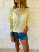 Yellow Summer Knit Top