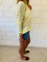 Yellow Summer Knit Top