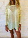 Yellow Summer Knit Top