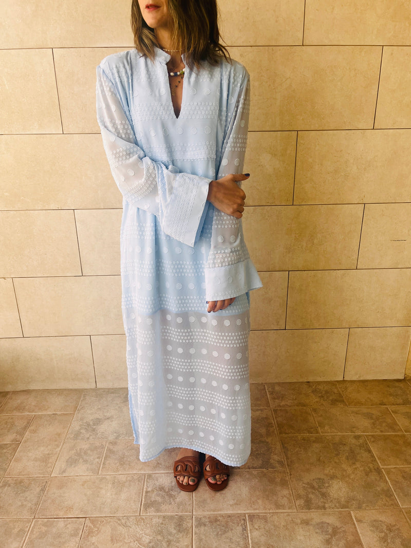 Baby Blue Polka Coverup