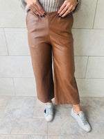 Copper Leather Culottes