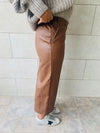 Copper Leather Culottes