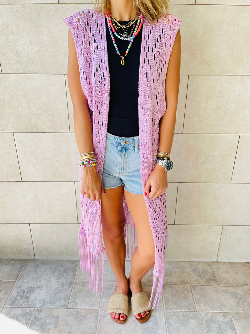 Lilac  Beach Daze Vest