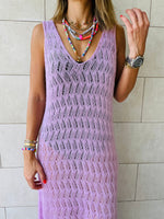 Lilac Beach Ready Crochet Dress