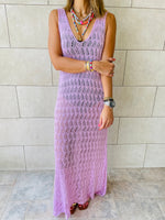 Lilac Beach Ready Crochet Dress