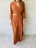 Copper Blazer Maxi Dress