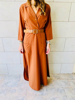 Copper Blazer Maxi Dress