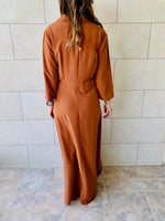 Copper Blazer Maxi Dress