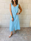 Baby Blue Gypsy Linen Dress