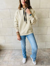 Beige Hoodie Sweatshirt