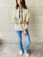 Beige Hoodie Sweatshirt