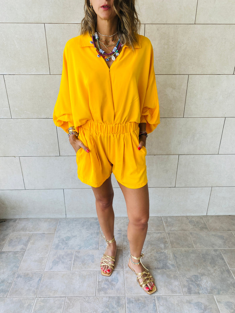 2 Piece Yellow Shorts Set