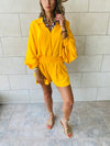 2 Piece Yellow Shorts Set