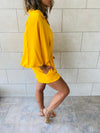 2 Piece Yellow Shorts Set