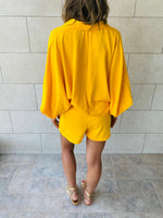 2 Piece Yellow Shorts Set