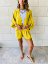 2 Piece Mustard Shorts Set