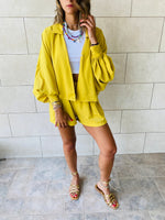 2 Piece Mustard Shorts Set