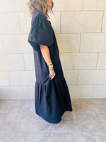 Black Over The Top Poplin Dress