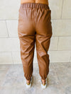 Copper Leather Jogger