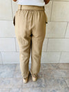 Beige Belted Pants