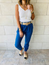 Blue Belted Pants