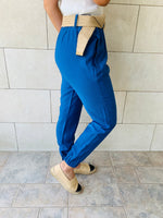 Blue Belted Pants