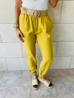 Mustard Belted Pants