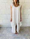 Beige Day Linen Dress