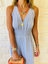 Grey Halter Dress