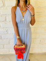 Grey Halter Dress