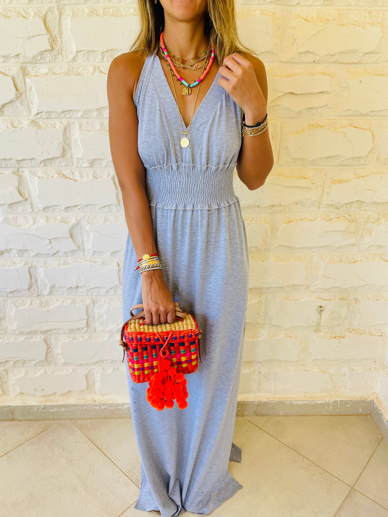 Grey Halter Dress