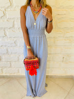 Grey Halter Dress