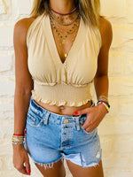 Beige Halter Top