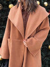 Camel Cozy Oversized Layering Coat