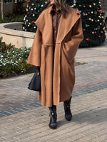 Camel Cozy Oversized Layering Coat