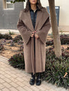 Brown Cozy Oversized Layering Coat