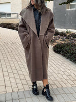 Brown Cozy Oversized Layering Coat