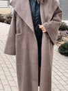 Brown Cozy Oversized Layering Coat